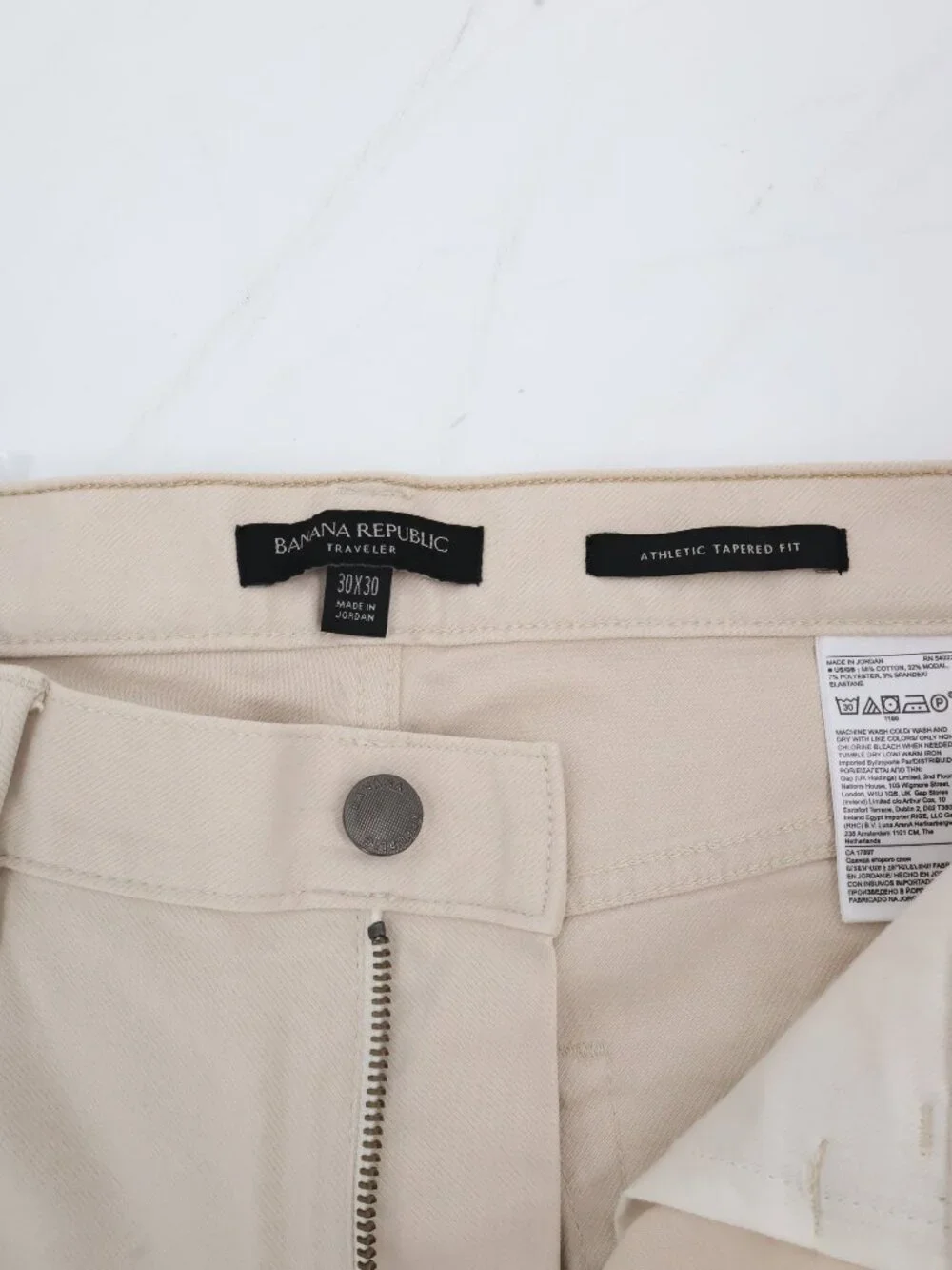 NWT Banana Republic Pants Mens 30 L29 Traveler Athletic Tapered Fit Mid Rise